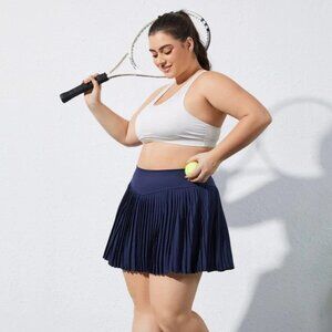 NWOT Plus Size Pleated Tennis Skirt